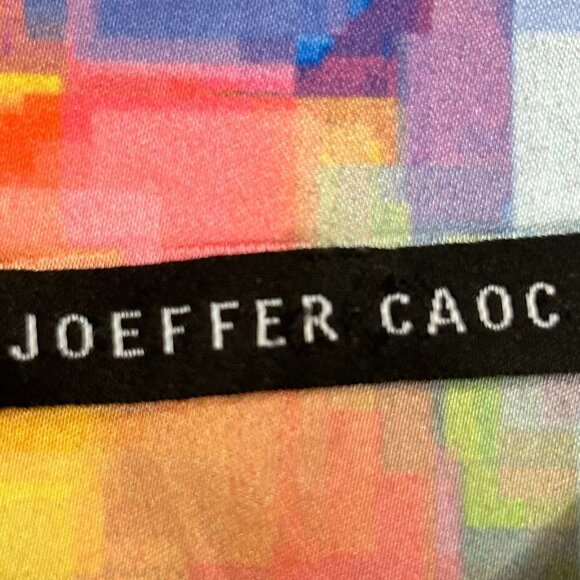 JOEFFER CAOC Womens Blouse Size L Multi-Color Abstract Tunic 3/4 Slv #HB - Picture 5 of 6